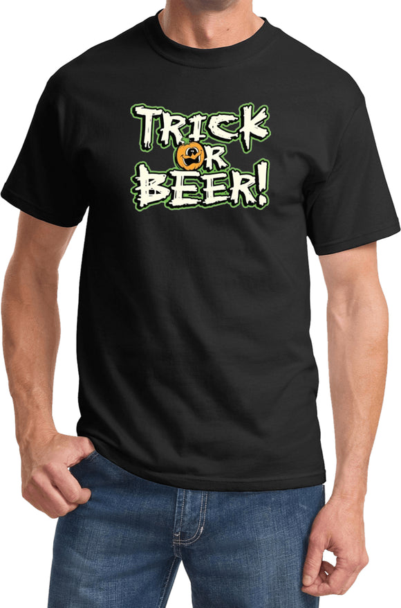 Halloween T-shirt Trick or Beer Tee - Yoga Clothing for You