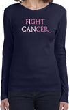 Ladies Breast Cancer T-shirt I Can Fight Cancer Long Sleeve - Yoga Clothing for You