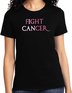 Ladies Breast Cancer T-shirt I Can Fight Cancer Tee - Yoga Clothing for You
