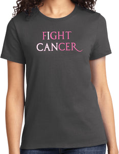 Ladies Breast Cancer T-shirt I Can Fight Cancer Tee - Yoga Clothing for You