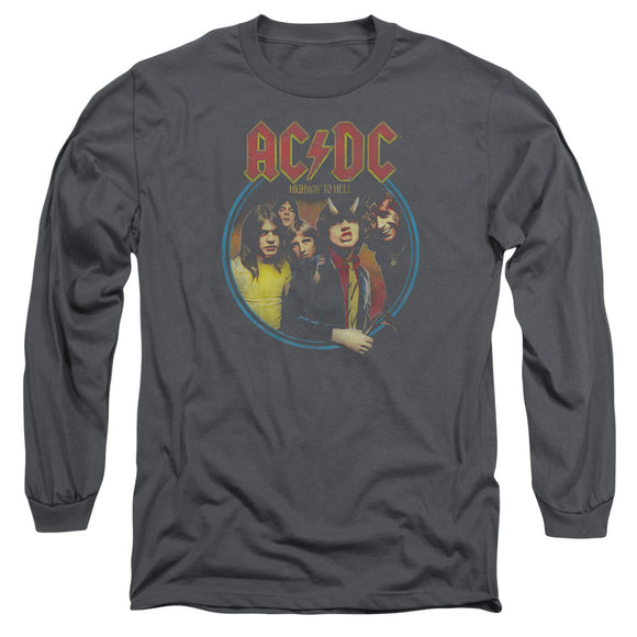 AC/DC Highway to Hell Group Photo Charcoal Long Sleeve Shirt - Yoga Clothing for You
