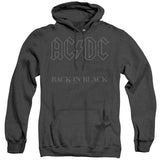AC/DC Back in Black Album Cover Black Heather Hoodie - Yoga Clothing for You