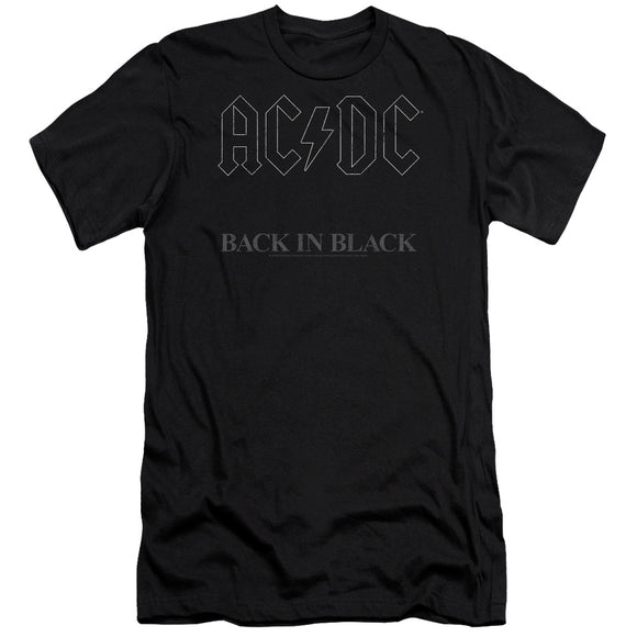 AC/DC Back in Black Album Cover Black Premium T-shirt - Yoga Clothing for You