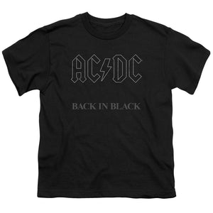 Kids AC/DC T-Shirt Back in Black Youth Shirt - Yoga Clothing for You