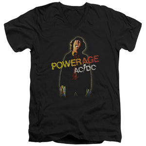 AC/DC Powerage Album Black V-neck Shirt - Yoga Clothing for You