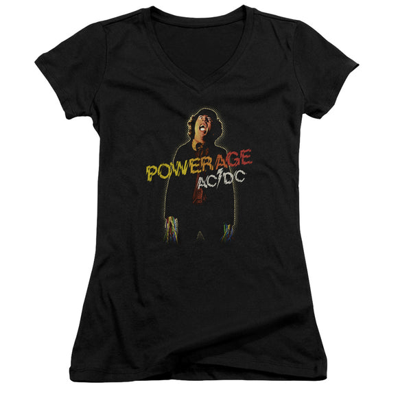 AC/DC Powerage Album Juniors V-neck Shirt - Yoga Clothing for You