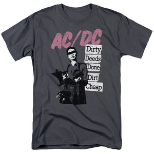 AC/DC Dirty Deeds Done Dirt Cheap Charcoal T-shirt - Yoga Clothing for You