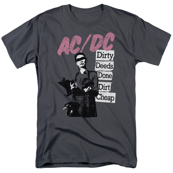 AC/DC Dirty Deeds Done Dirt Cheap Charcoal T-shirt - Yoga Clothing for You