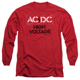 AC/DC T-Shirt High Voltage Stencil Long Sleeve Shirt - Yoga Clothing for You