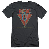 AC/DC Flick of the Switch Album Charcoal Slim Fit T-shirt - Yoga Clothing for You