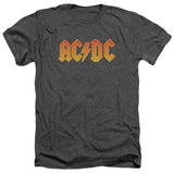AC/DC Orange Gradient Logo Charcoal Heather T-shirt - Yoga Clothing for You
