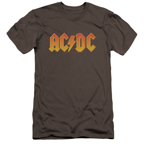 AC/DC Orange Gradient Logo Charcoal Premium T-shirt - Yoga Clothing for You