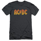AC/DC Orange Gradient Logo Charcoal Slim Fit T-shirt - Yoga Clothing for You