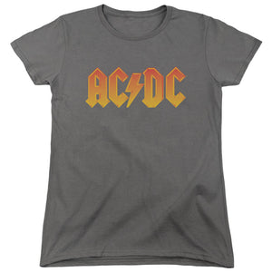 AC/DC Orange Gradient Logo Womens Shirt - Yoga Clothing for You