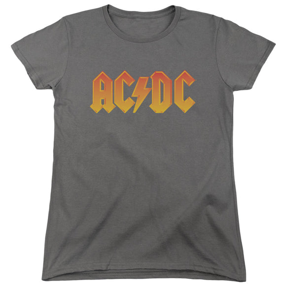 AC/DC Orange Gradient Logo Womens Shirt - Yoga Clothing for You
