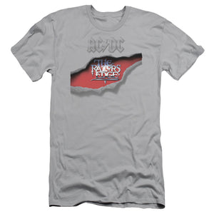 AC/DC The Razors Edge Album Silver Slim Fit T-shirt - Yoga Clothing for You