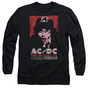 AC/DC High Voltage Tour Chequers Black Long Sleeve Shirt - Yoga Clothing for You