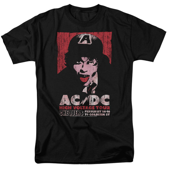 AC/DC High Voltage Tour Chequers Black T-shirt - Yoga Clothing for You