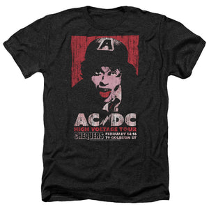 AC/DC High Voltage Tour Chequers Black Heather T-shirt - Yoga Clothing for You