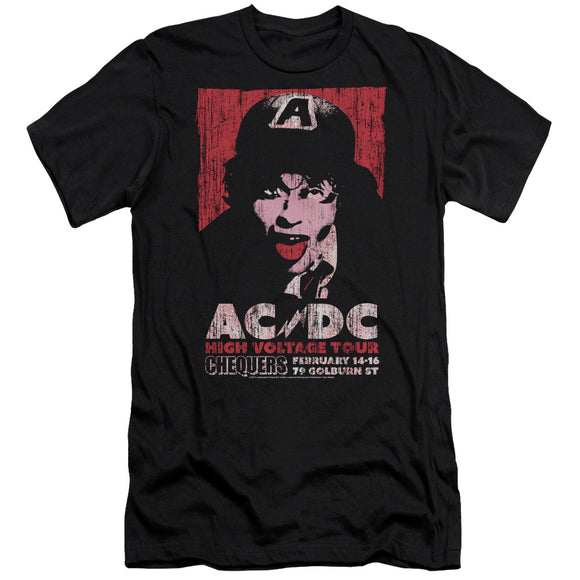 AC/DC High Voltage Tour Chequers Black Premium T-shirt - Yoga Clothing for You