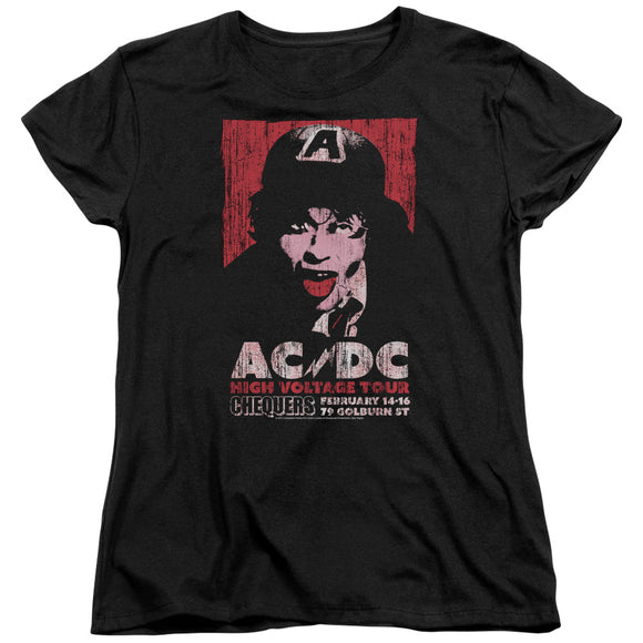 AC/DC High Voltage Tour Chequers Womens Shirt - Yoga Clothing for You