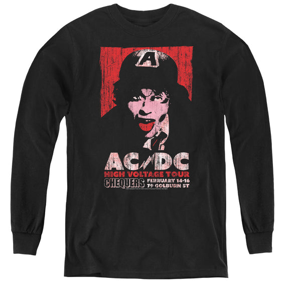Kids AC/DC T-Shirt High Voltage Tour Chequers Youth Long Sleeve Shirt - Yoga Clothing for You