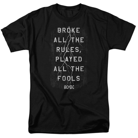 AC/DC Thunderstruck Song Lyrics Black Tall T-shirt - Yoga Clothing for You