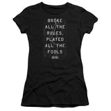 AC/DC Thunderstruck Song Lyrics Juniors Shirt - Yoga Clothing for You