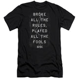 AC/DC Thunderstruck Song Lyrics Black Slim Fit T-shirt - Yoga Clothing for You