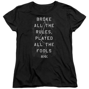 AC/DC Thunderstruck Song Lyrics Womens Shirt - Yoga Clothing for You