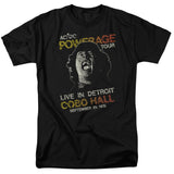 AC/DC 1976 Powerage Tour Live in Detroit Black T-shirt - Yoga Clothing for You