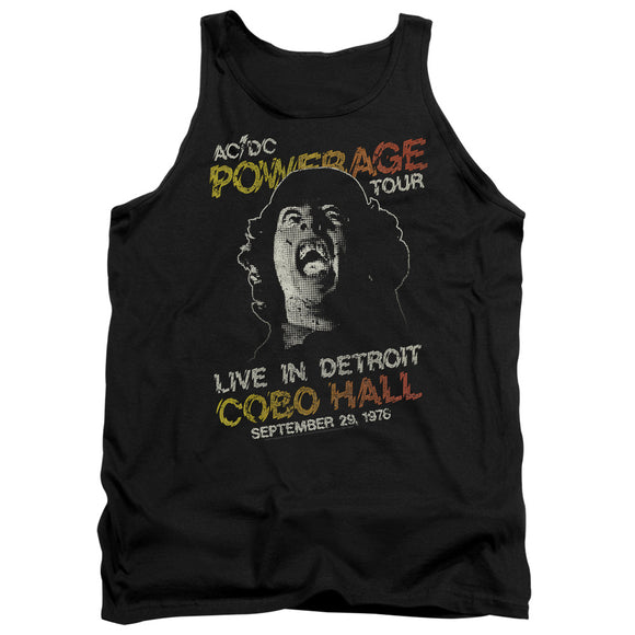 AC/DC 1976 Powerage Tour Live in Detroit Black Tank Top - Yoga Clothing for You