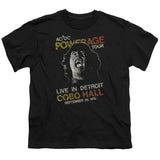 Kids AC/DC T-Shirt 1976 Powerage Tour Live in Detroit Youth T-shirt - Yoga Clothing for You