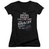 AC/DC Big Balls Song Lyrics Juniors V-neck Shirt - Yoga Clothing for You