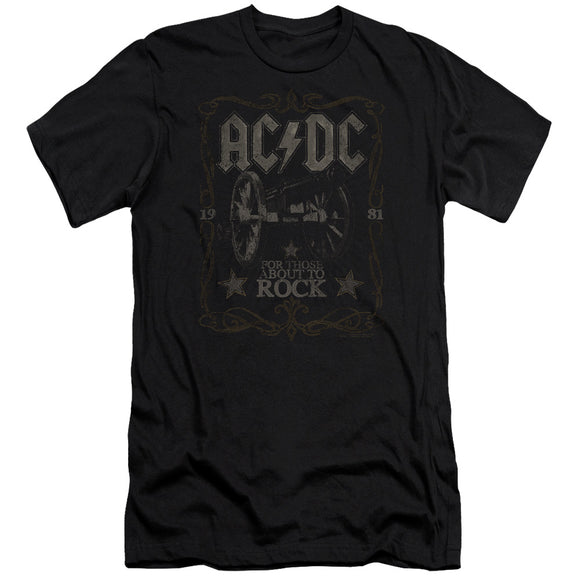 AC/DC 1981 For Those About to Rock Album Black Premium T-shirt - Yoga Clothing for You