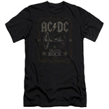 AC/DC 1981 For Those About to Rock Album Black Slim Fit T-shirt - Yoga Clothing for You