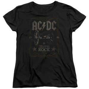 AC/DC 1981 For Those About to Rock Album Womens Shirt - Yoga Clothing for You