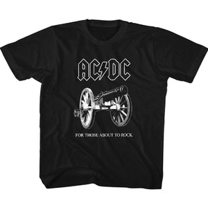 AC/DC Toddler T-Shirt For Those About To Rock Black Tee - Yoga Clothing for You
