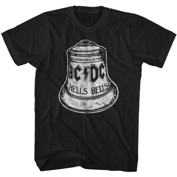 AC/DC T-Shirt Distressed Hell Bells Black Tee - Yoga Clothing for You