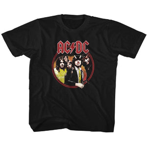 AC/DC Kids T-Shirt Highway To Hell Circle Black Tee - Yoga Clothing for You
