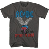 AC/DC 1985 Fly on the Wall Album Smoke T-shirt - Yoga Clothing for You