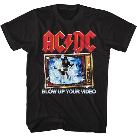 AC/DC Blow Up Your Video Album Cover Black T-shirt - Yoga Clothing for You