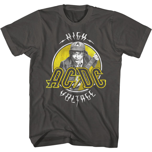 AC/DC Angus Young High Voltage Album Smoke T-shirt - Yoga Clothing for You