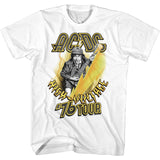 AC/DC 1976 High Voltage Tour White T-shirt - Yoga Clothing for You
