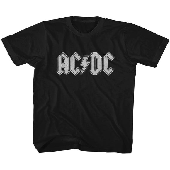 AC/DC Kids T-Shirt Patch Look Logo Black Tee - Yoga Clothing for You