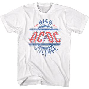 AC/DC Vintage High Voltage Album White Tall T-shirt - Yoga Clothing for You