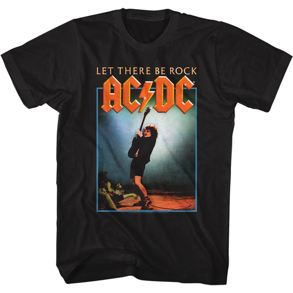 AC/DC Let There Be Rock Album Photo Black Tall T-shirt - Yoga Clothing for You