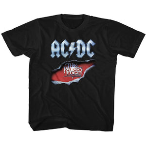 AC/DC Kids T-Shirt The Razors Edge Circle Black Tee - Yoga Clothing for You