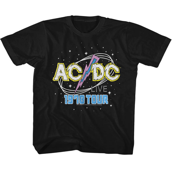 AC/DC Live 1978 Powerage Tour Black Kids T-shirt - Yoga Clothing for You