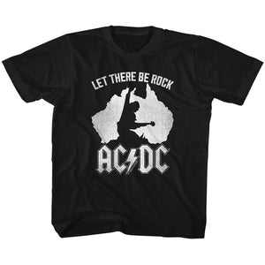 AC/DC Toddler T-Shirt Australia Let There Be Rock Black Tee - Yoga Clothing for You
